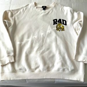 Mens H&M Relaxed Fit Sweatshirt- Cream- Size XXL